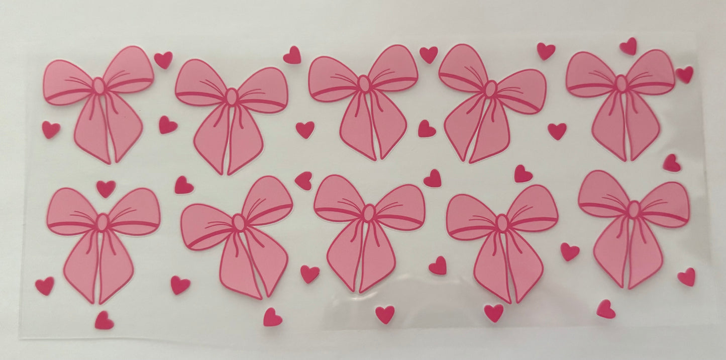 Dink bows W/ hearts wrap