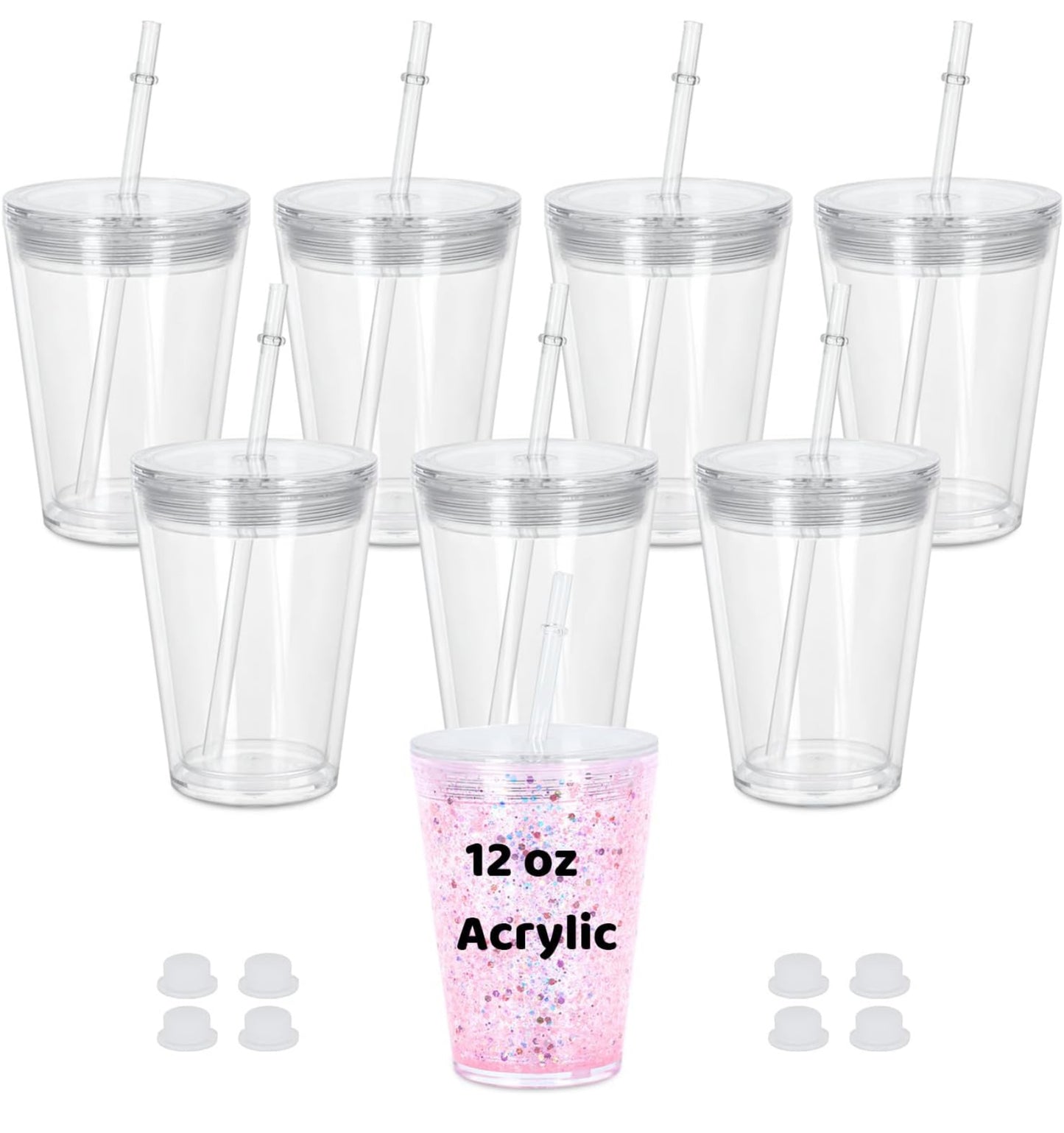 12oz Acrylic Snowglobe Cup
