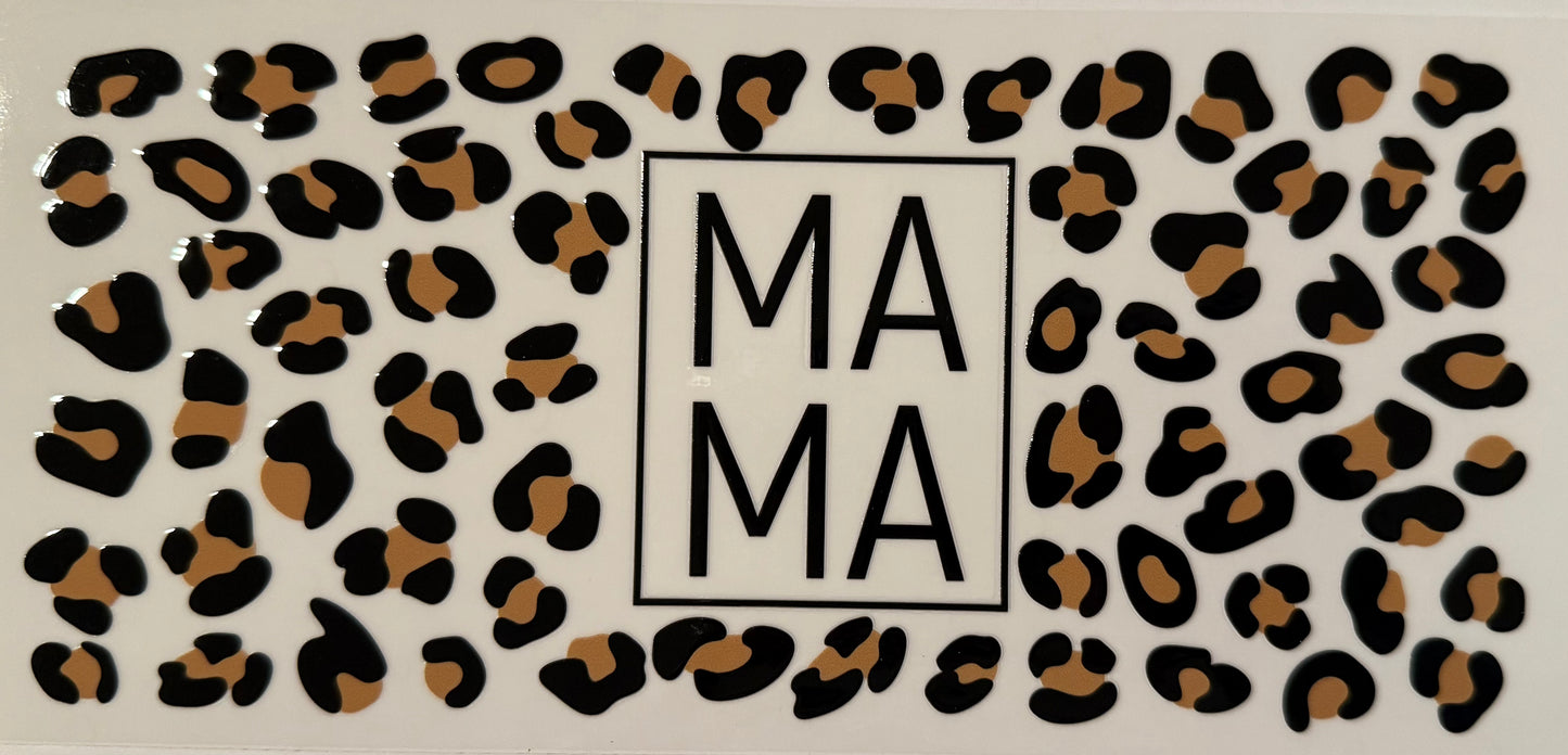 Mama cheetah print Decal