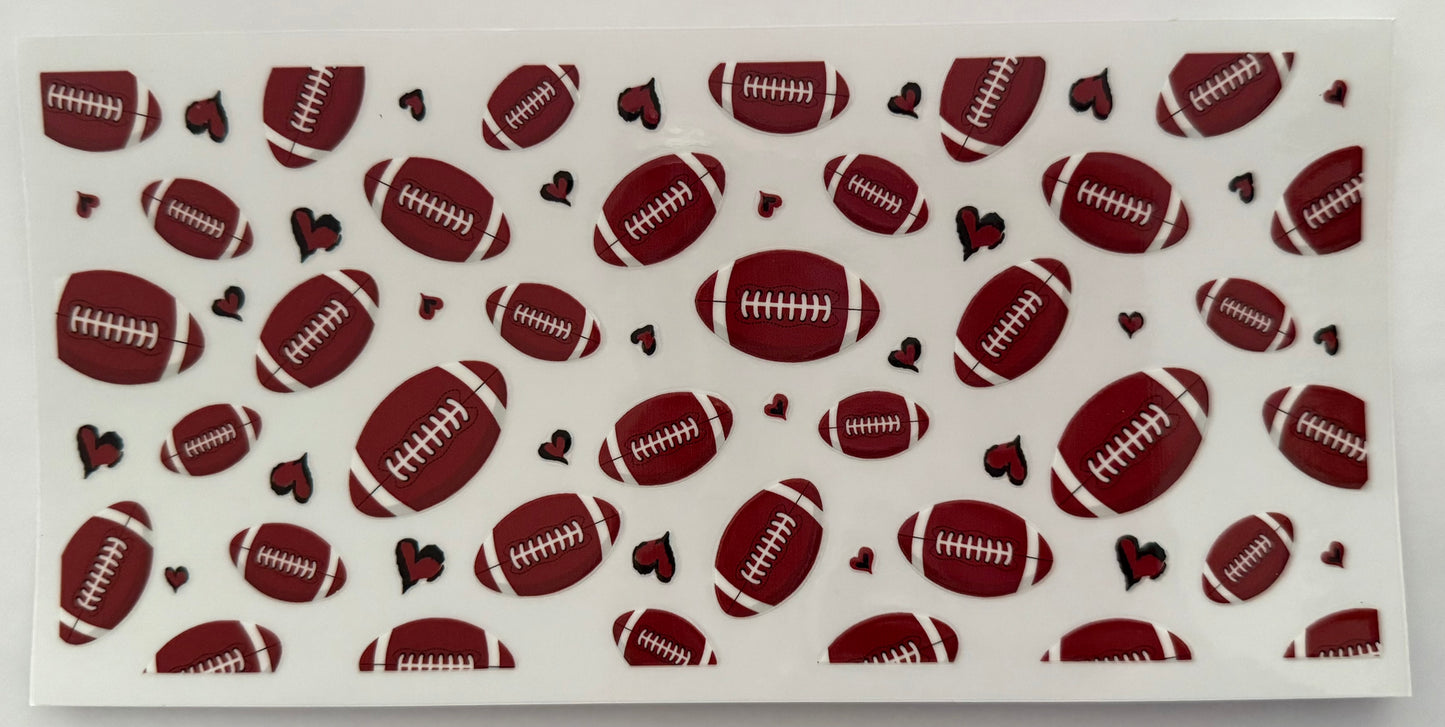 Football w/ hearts wrap