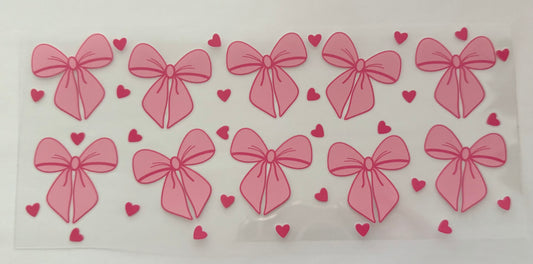 Dink bows W/ hearts wrap