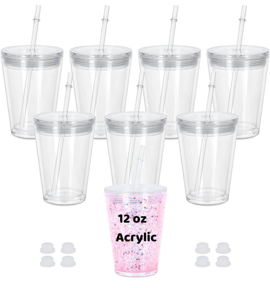 12oz Acrylic Snowglobe Cup