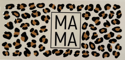 Mama cheetah print Decal
