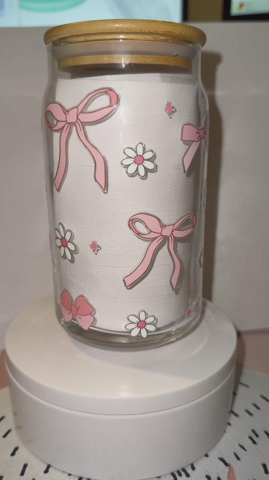 16oz Bows with Daisies Cup